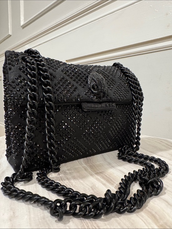 Kurt Geiger Handbags - Kurt Geiger Bag Mini Kensington Crystal Studs Black Nylon Convertible Crossbody